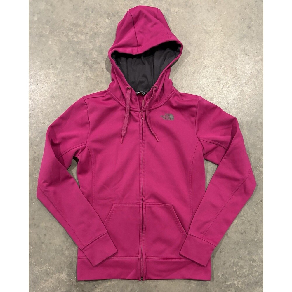 The North Face Women's Small Hooded Full Zip Pocket Jacket Purple Pink